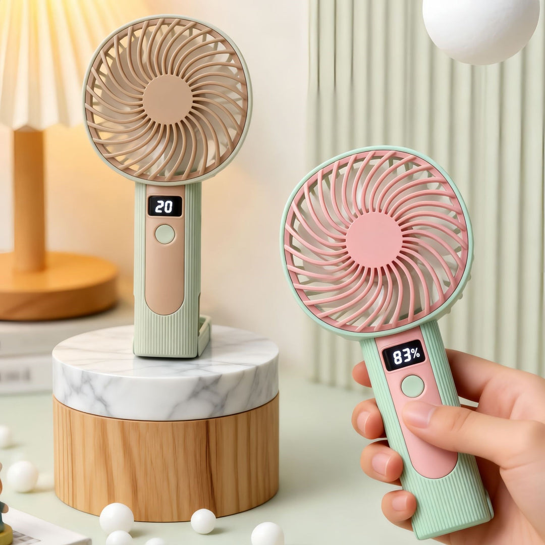 Women's Portable High-Performance Fan with LED Display Stornfield