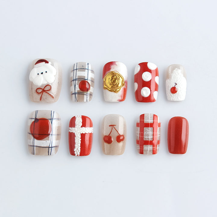 Seasonal Holiday-Themed Press-On Nail Set Stornfield