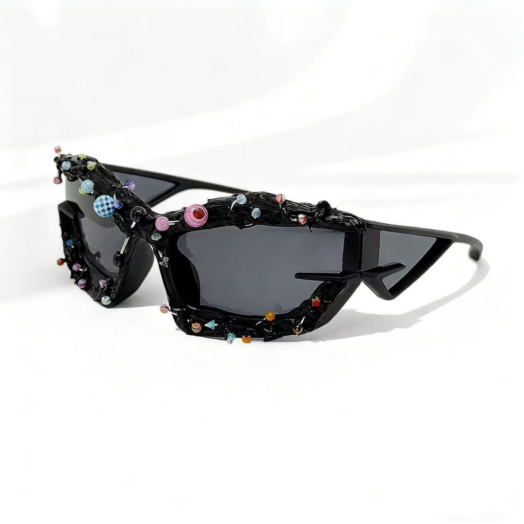 Ladies sunglasses with creative decor and distinctive frame Stornfield