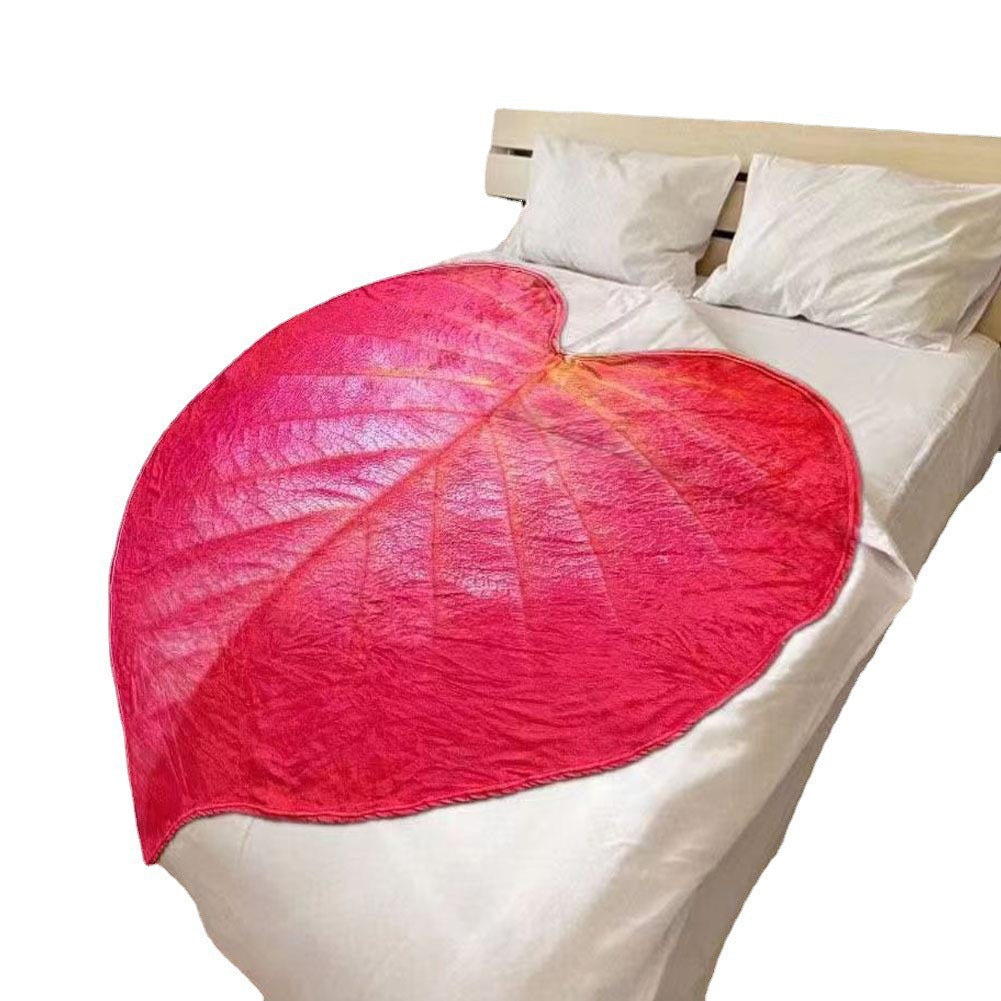 Leaf-Shaped Decorative Throw Blanket