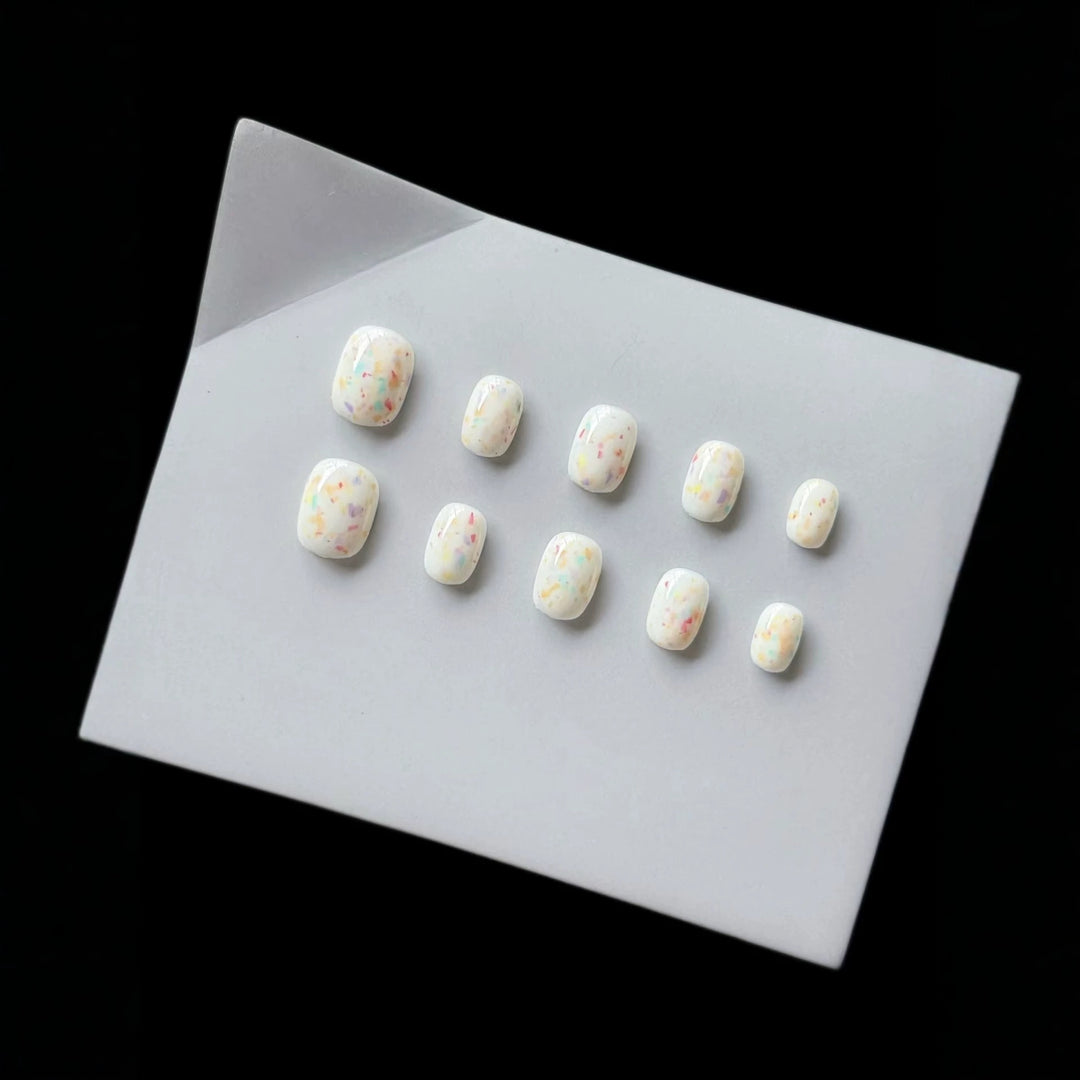 Decorative Press-On Nail Art Set with Unique Textured Finish