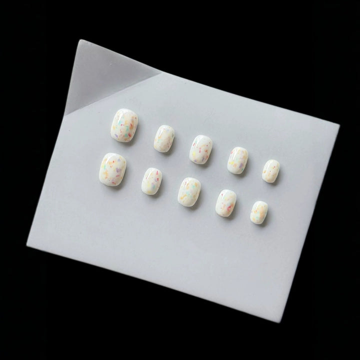 Decorative Press-On Nail Art Set with Unique Textured Finish