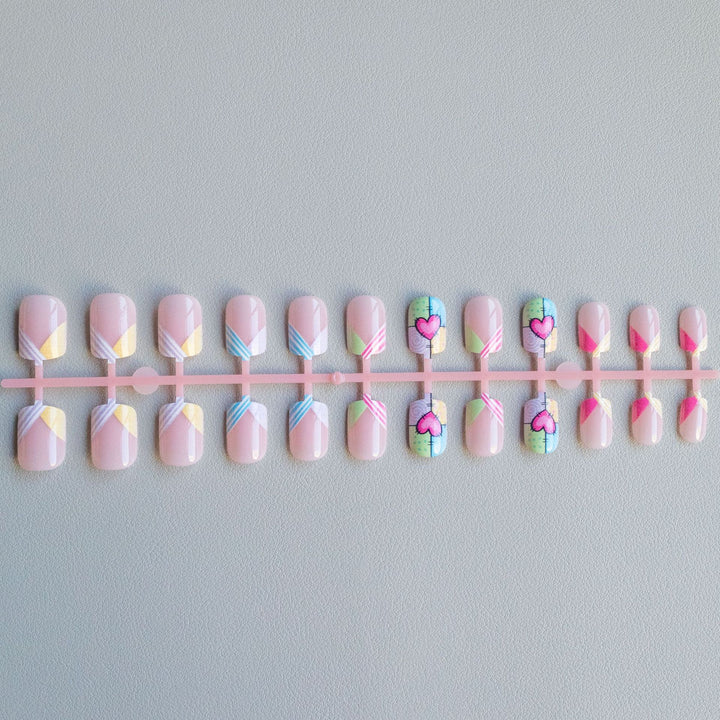 Artistic Heart Sketch Nail Art Set