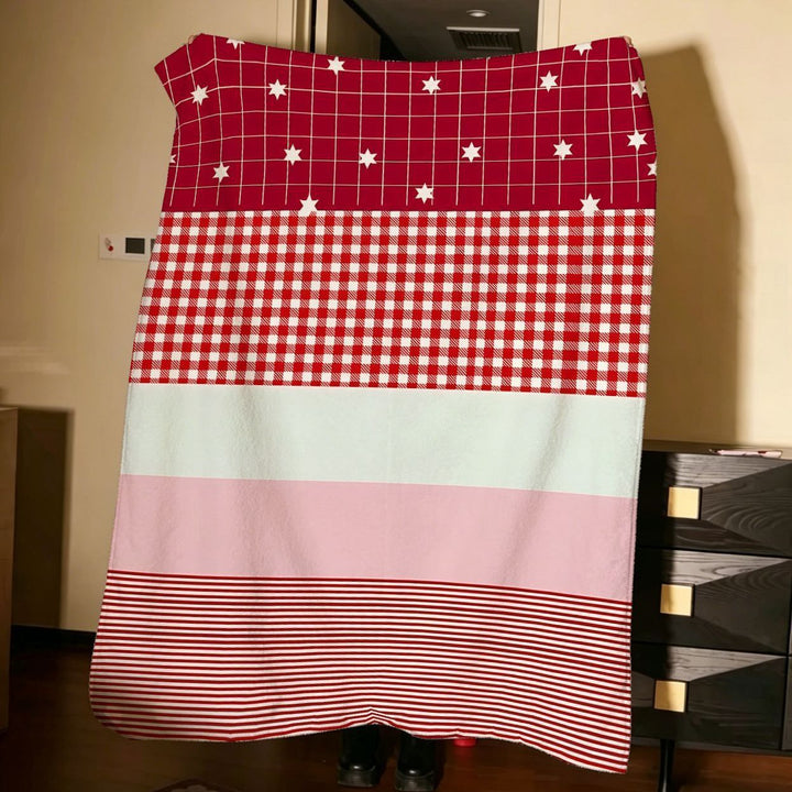 Patchwork Fleece Throw Blanket
