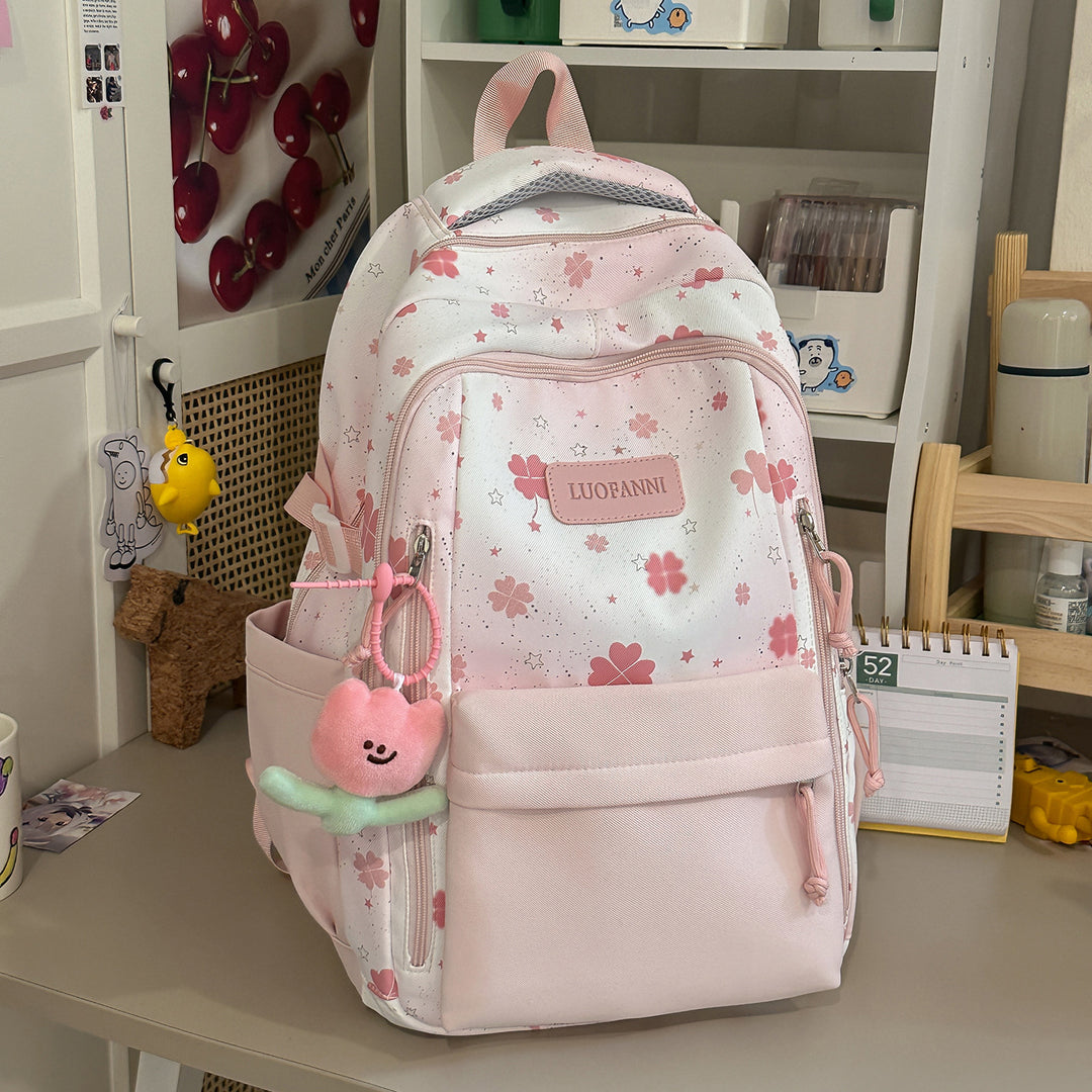 Stylish Floral Print Student Backpack Stornfield