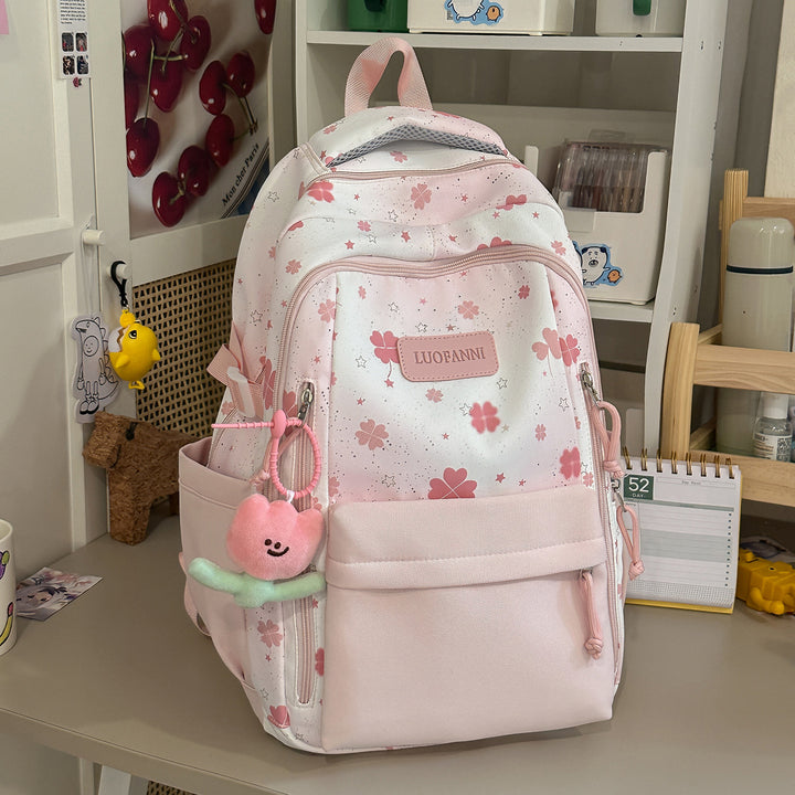 Stylish Floral Print Student Backpack Stornfield