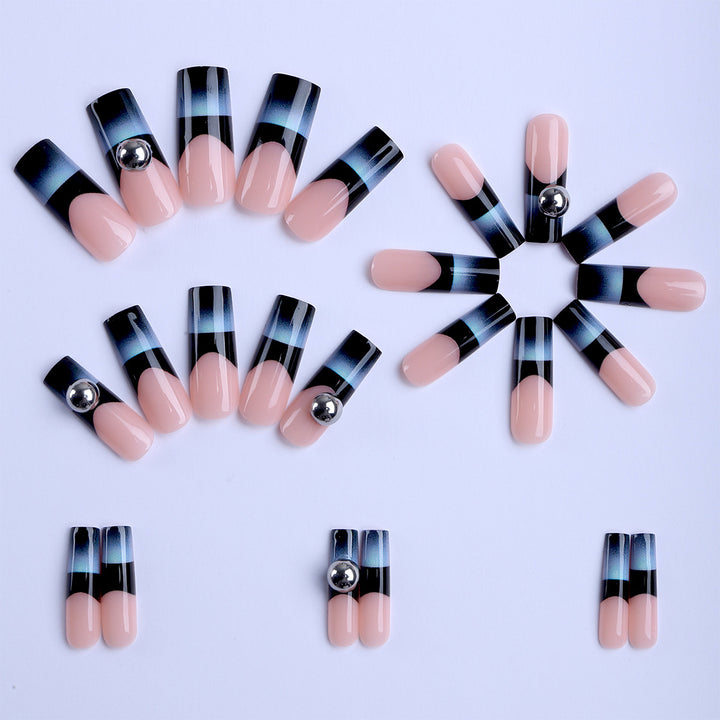 Artificial nails with unique geometric accents Stornfield