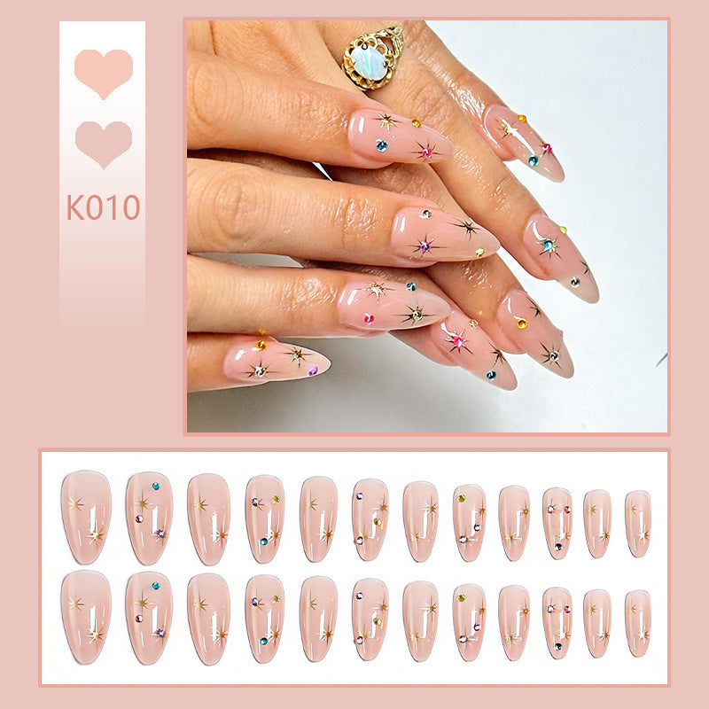 Trendy Artificial Nails with Star Motif Stornfield