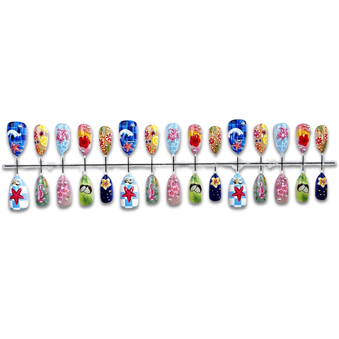 Creative Themed Press-On Nail Art Collection