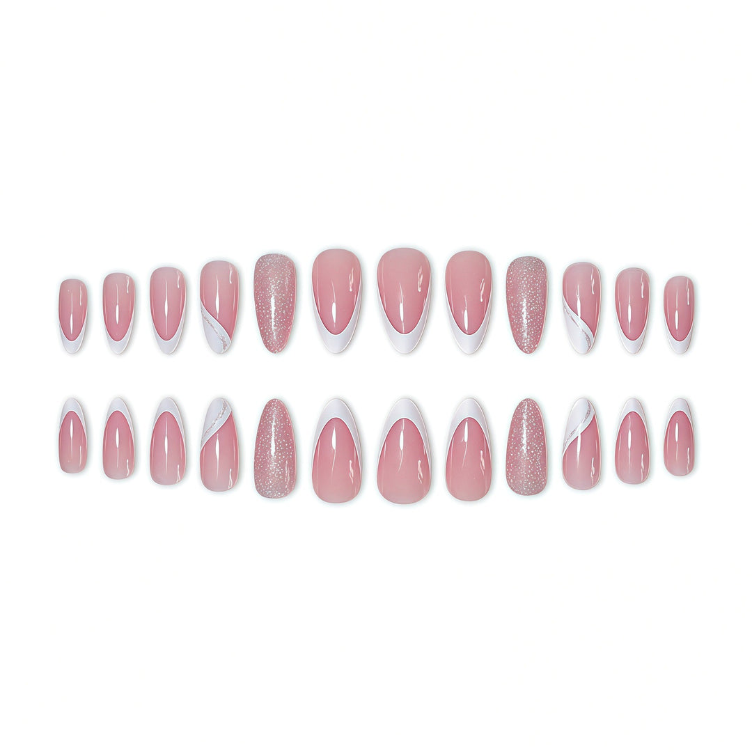 Elegant Sparkling French Tip Nail Enhancements Stornfield