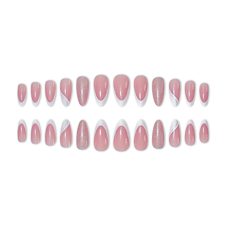 Elegant Sparkling French Tip Nail Enhancements Stornfield