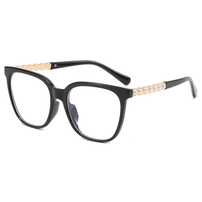 Women's oversized sunglasses with elegant pearl jewelry decoration Stornfield