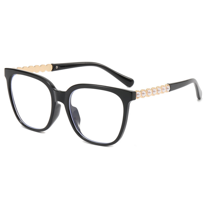 Women's oversized sunglasses with elegant pearl jewelry decoration Stornfield