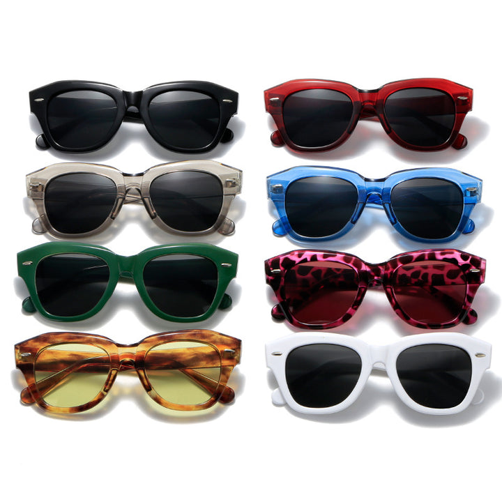 Women stylish sunglasses in modern design with transparent frame Stornfield