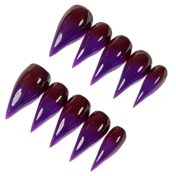 Sharp Stiletto Press-On Nail Set with Ombre Finish