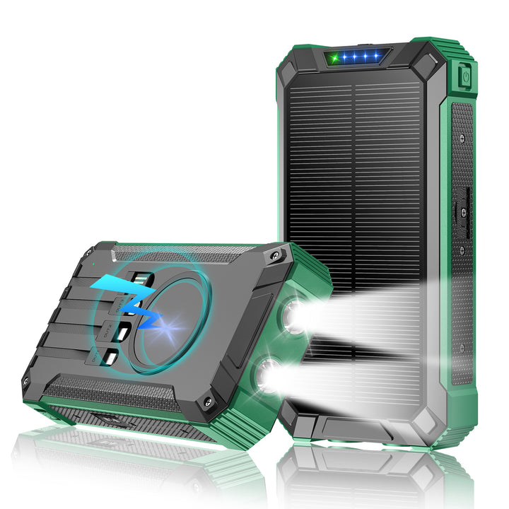 Solar and fast charging power bank with LED flashlight Stornfield