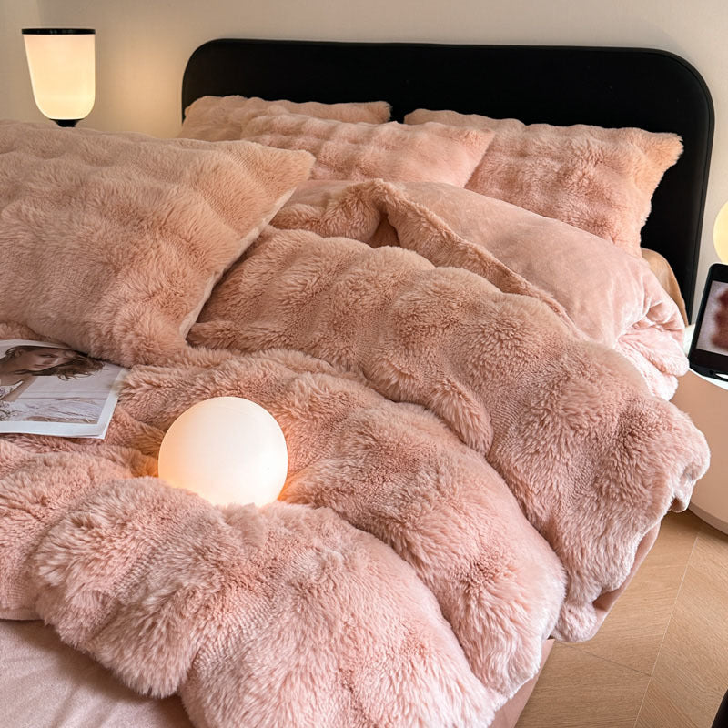 Plush Textured Comforter Set