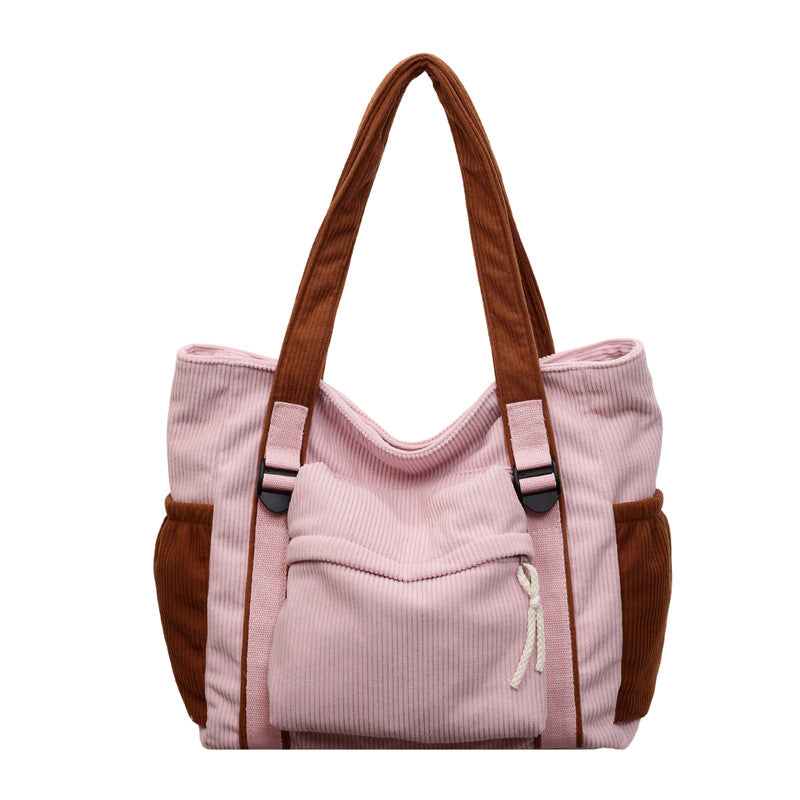 Stylish Corduroy Tote Bag