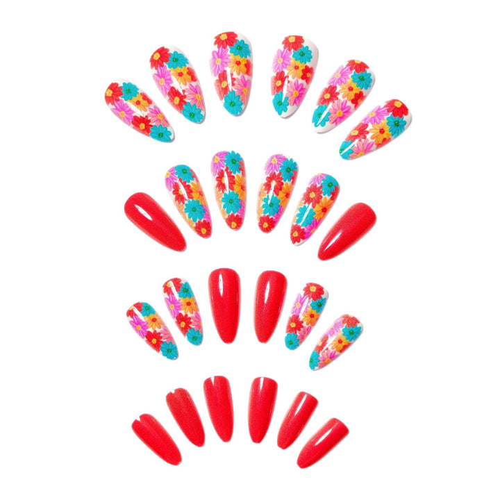 Artificial nails with Lively Flower Design Stornfield