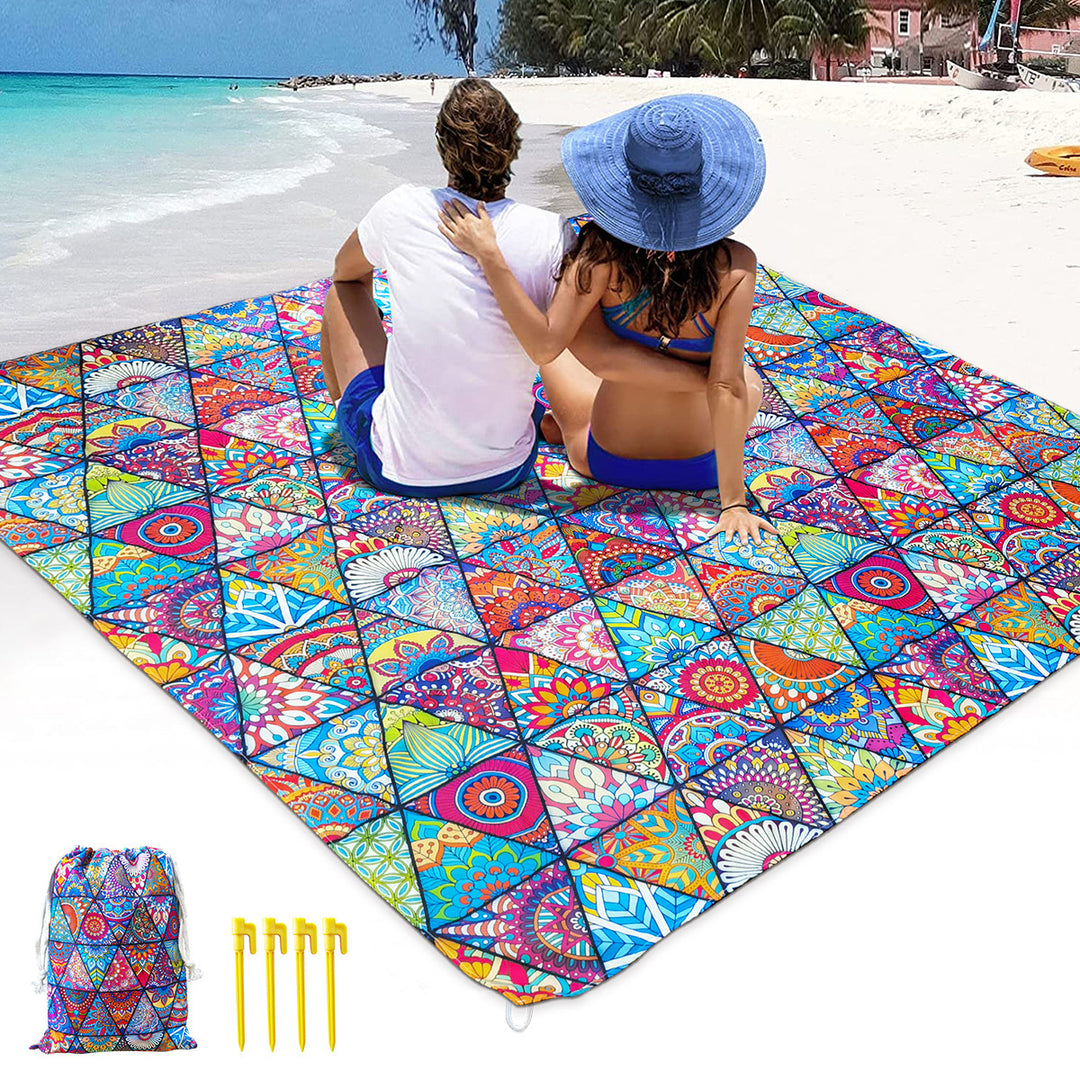 Beach blanket with maritime turtle motif Stornfield