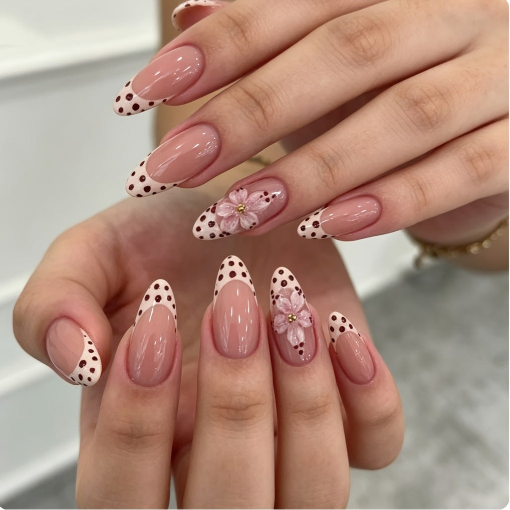 Decorative Floral Press-On Nail Tips Stornfield