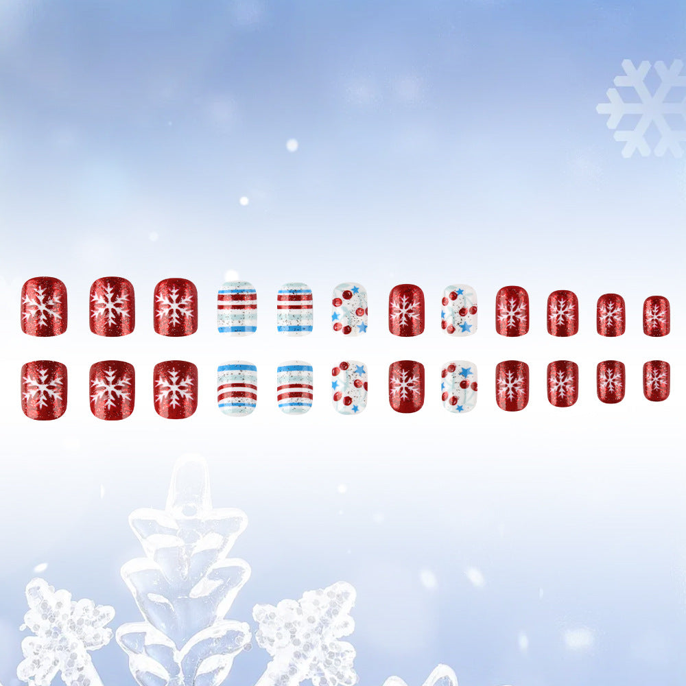 Festively Themed Press-On Nail Art Stornfield