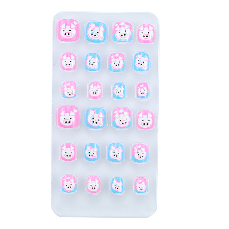 Playful Cartoon Animal Press-On Nail Set Stornfield