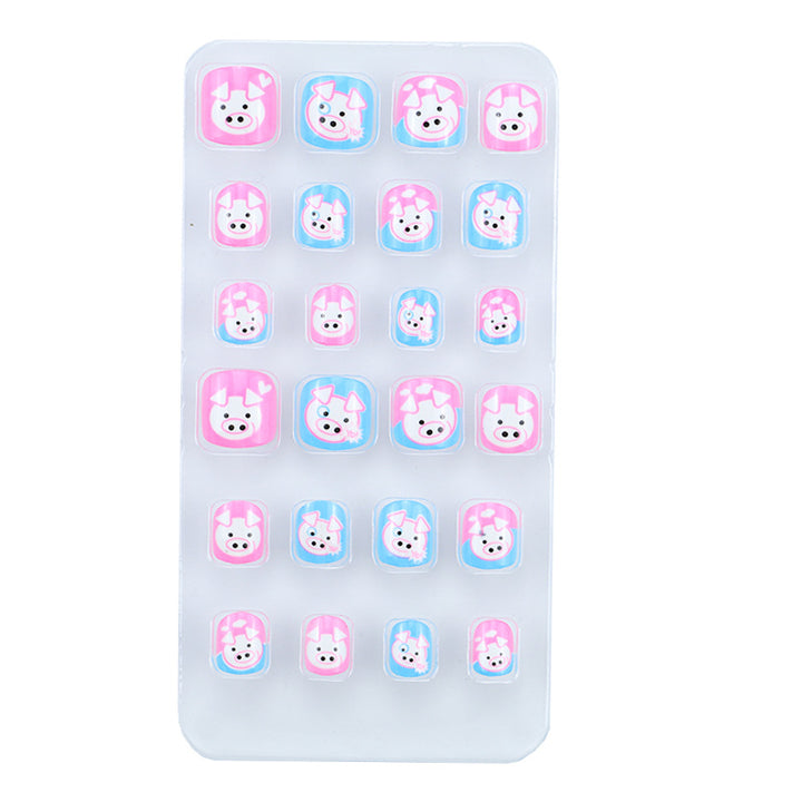 Playful Cartoon Animal Press-On Nail Set Stornfield