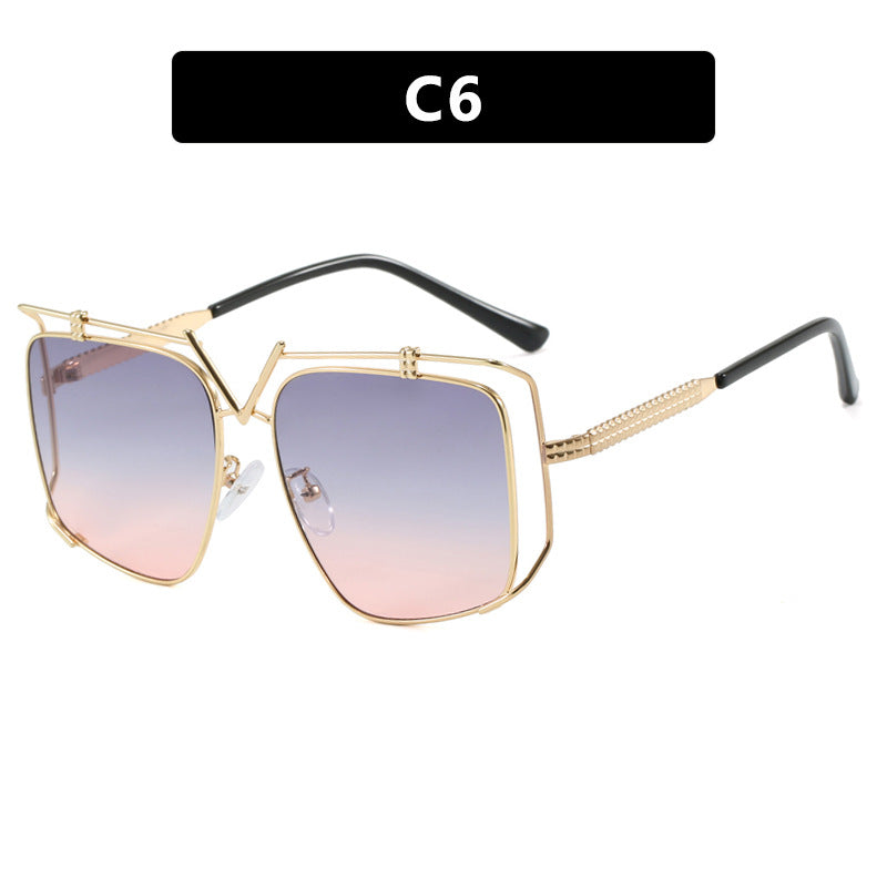 Women's futuristic oversized sunglasses with unique geometric frame Stornfield