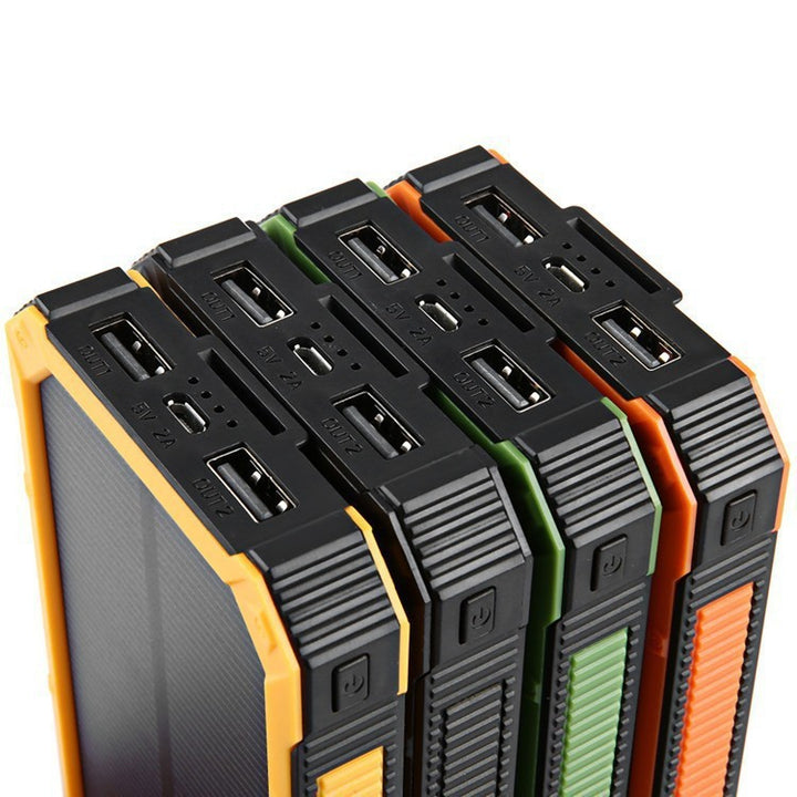Robust and Portable Solar Power Bank with Integrated LED Lamp Stornfield