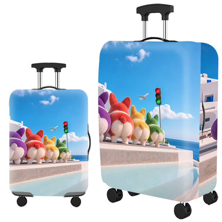 Ladies Hard Shell Suitcase with Creative Cat Design Stornfield