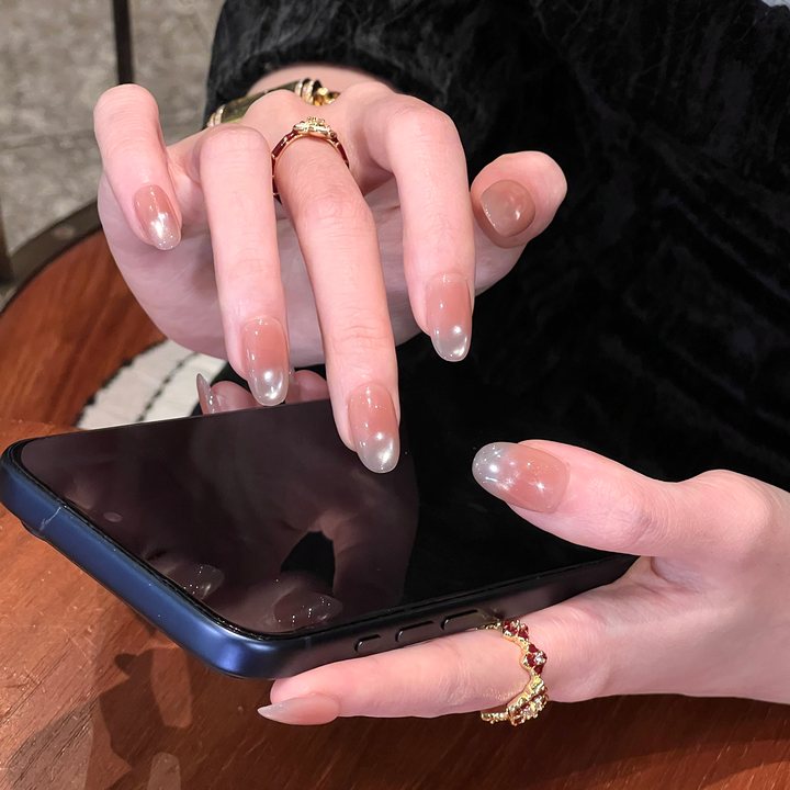Premium Glossy Stiletto Press-On Nails Stornfield