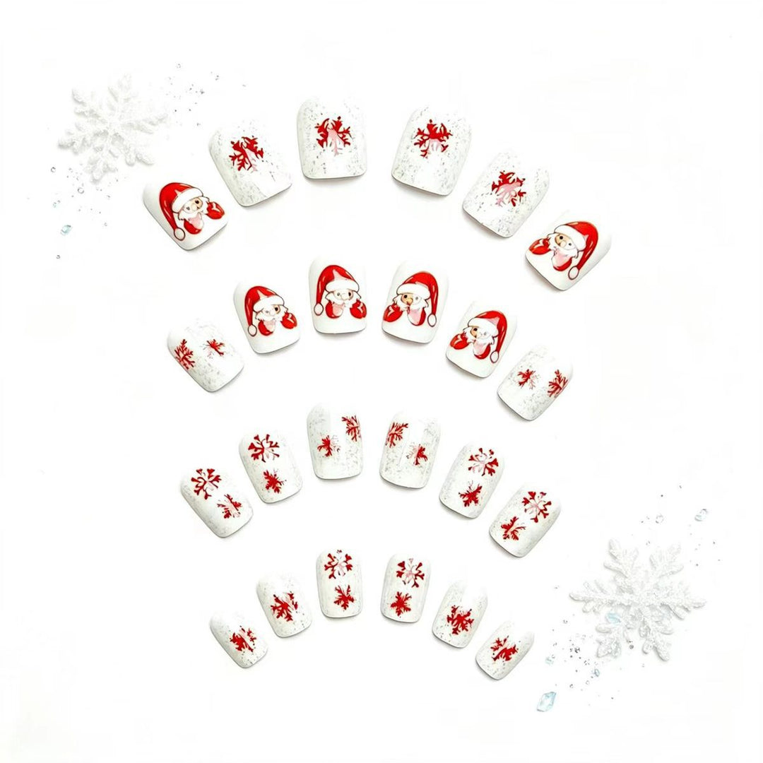 Artificial nails with festive Christmas design Stornfield