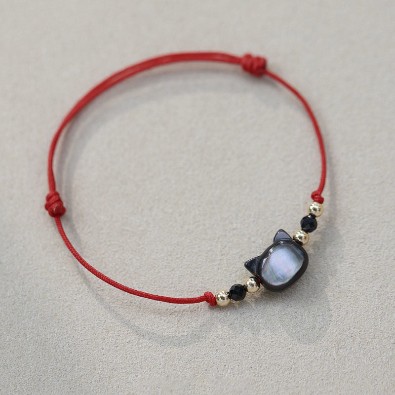 Adjustable Cat-Themed Charm Bracelet Stornfield