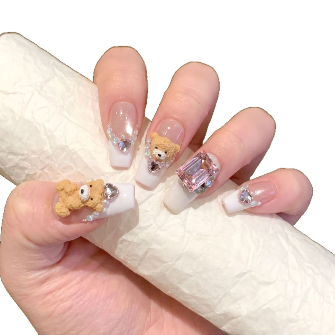 Cute Animal-Inspired Press-On Nail Art Set Stornfield