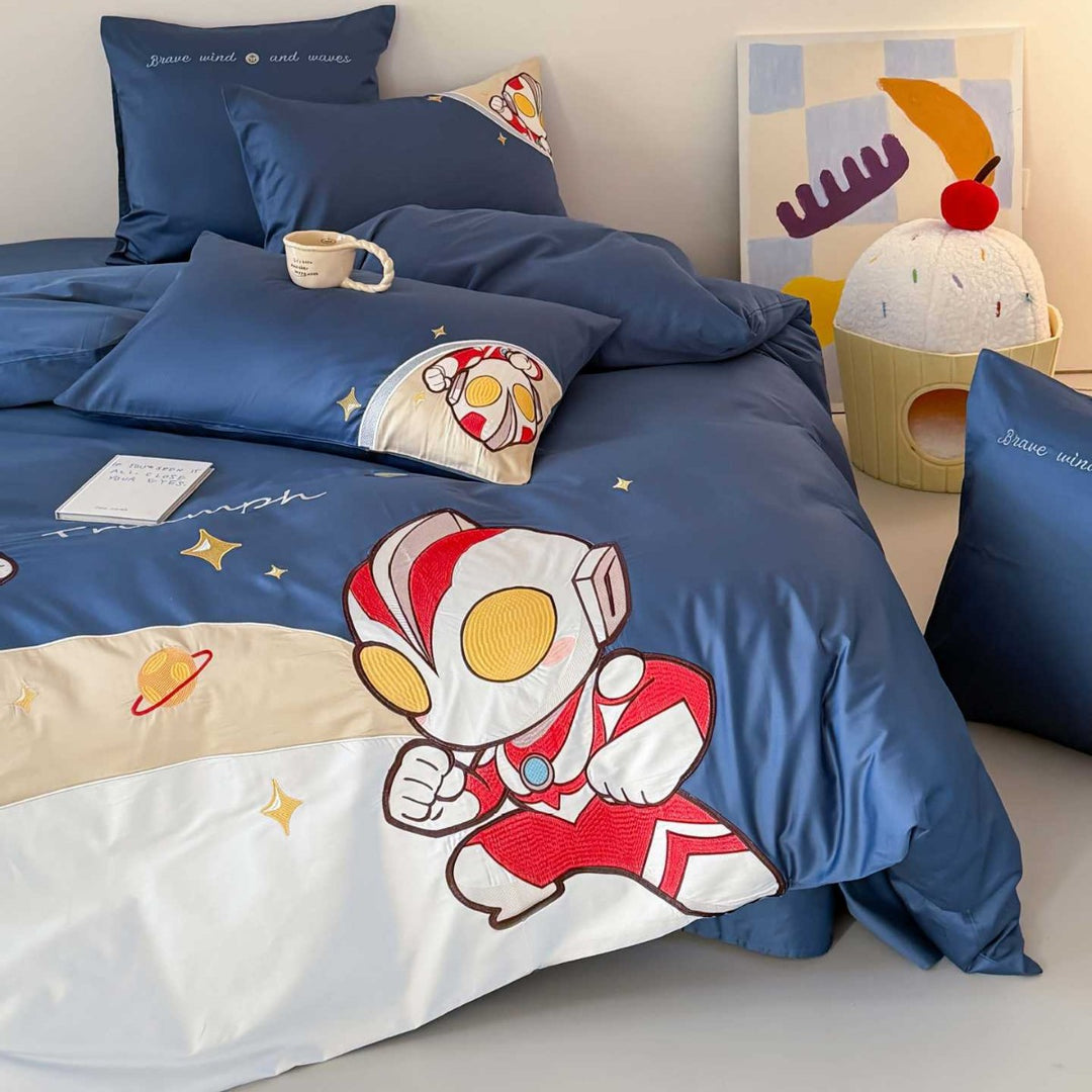 Kids Space-Themed Duvet Cover Bedding Set