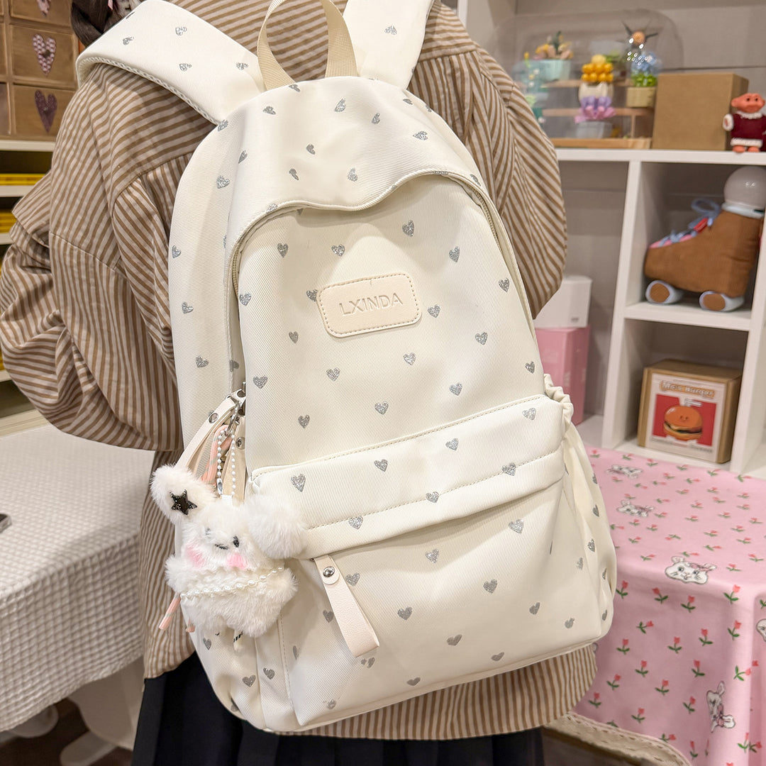 Fun Heart-Print Backpack Stornfield