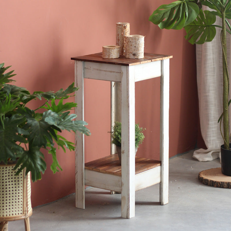 Handmade side table made of solid wood Stornfield
