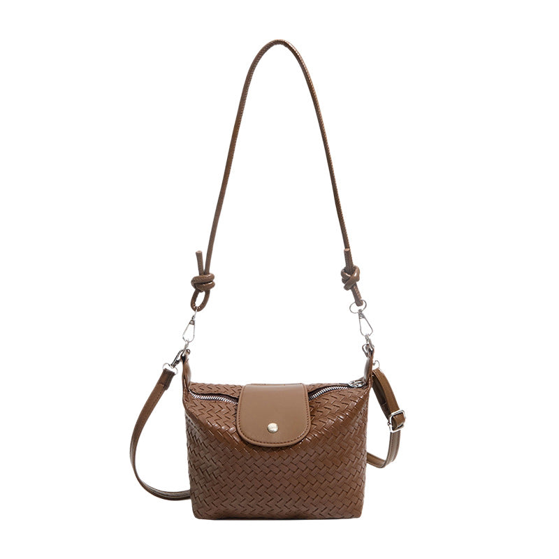 Textured Weave Crossbody Bag