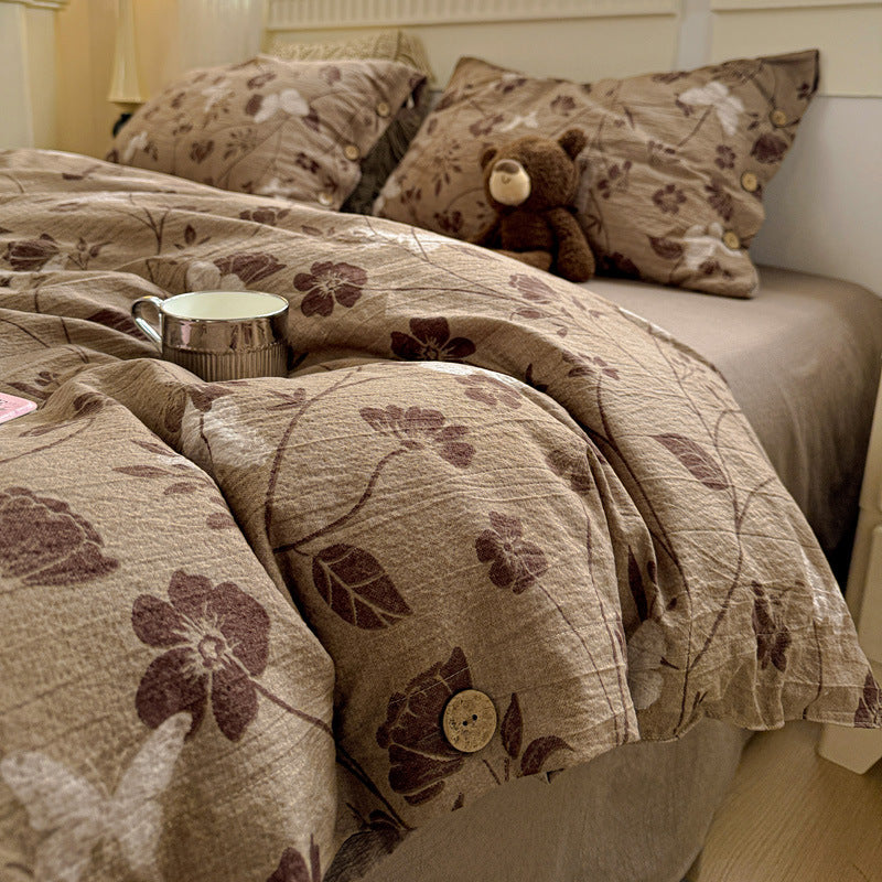 Elegant Floral Patterned Duvet Cover Set