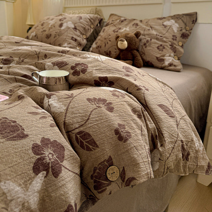 Elegant Floral Patterned Duvet Cover Set