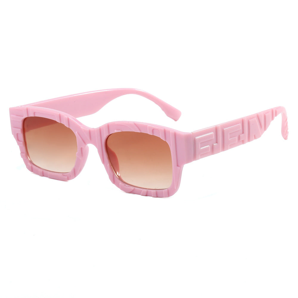 Women's fashionable square sunglasses with textured frame and UV protection Stornfield