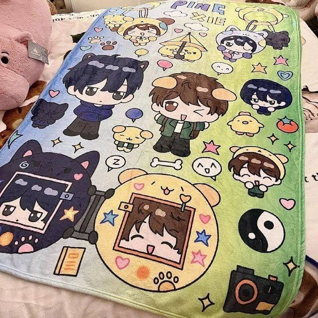Cute Cartoon Character Throw Blanket