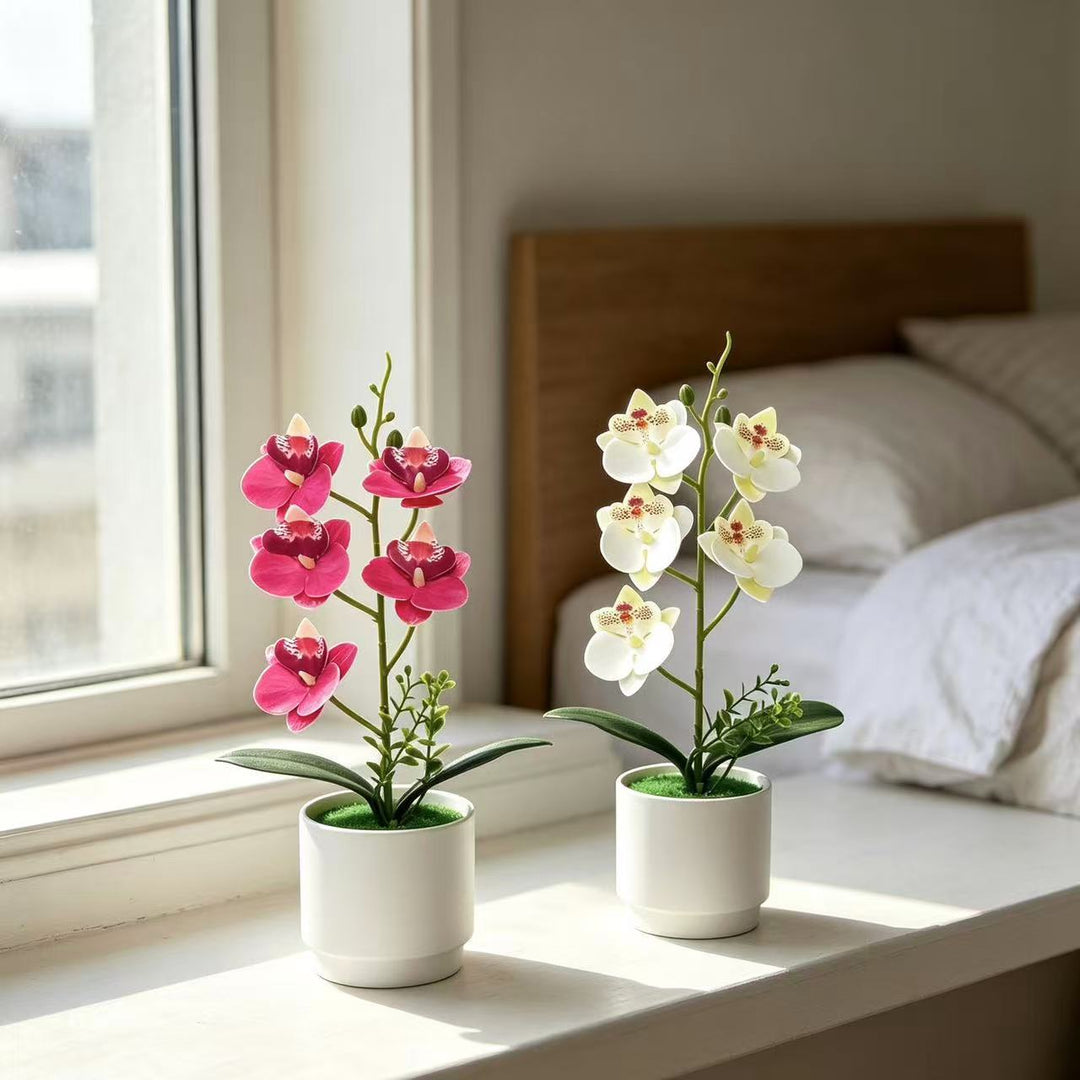 Artificial Orchid Floral Arrangement for Home Decor and Display