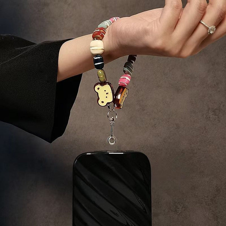 Whimsical Bear-Themed Beaded Keychain Stornfield