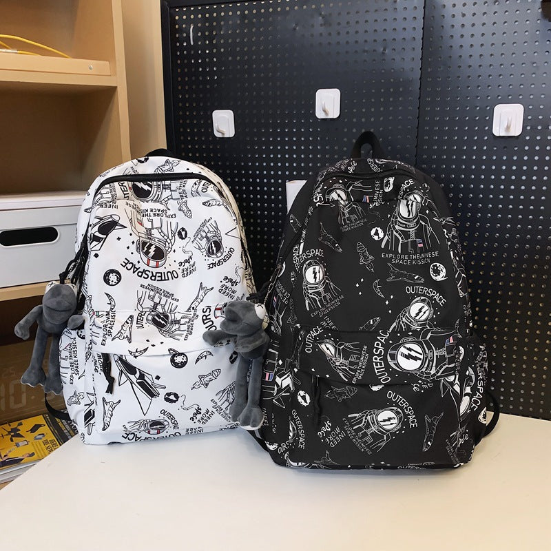 Adventure-Themed Graphic Backpack Stornfield