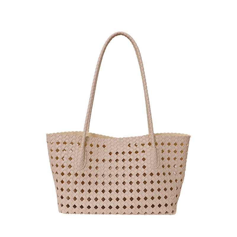 Woven Leather Tote Bag
