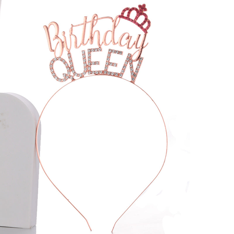 Ladies Glitter Headband with "Birthday Queen" lettering Stornfield