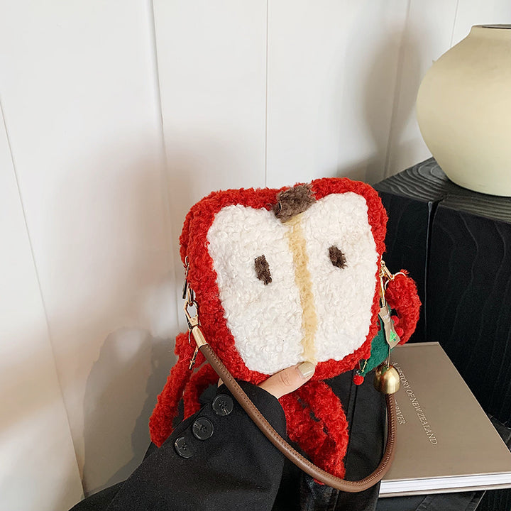 Cute Plush Animal-Themed Crossbody Bag