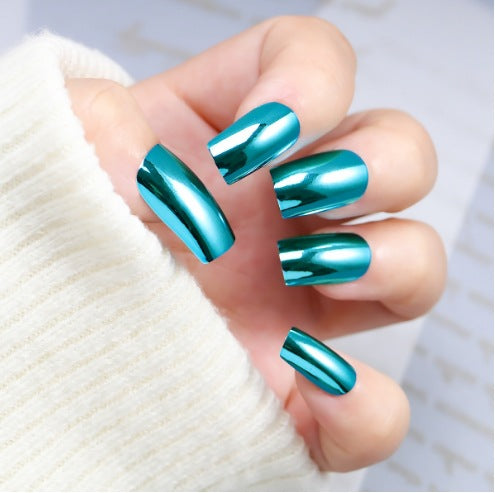 Glossy Metallic Press-On Nail Art Stornfield